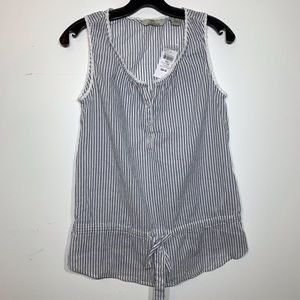 Bob Timberlake sleeveless‎ chambray striped shirt
